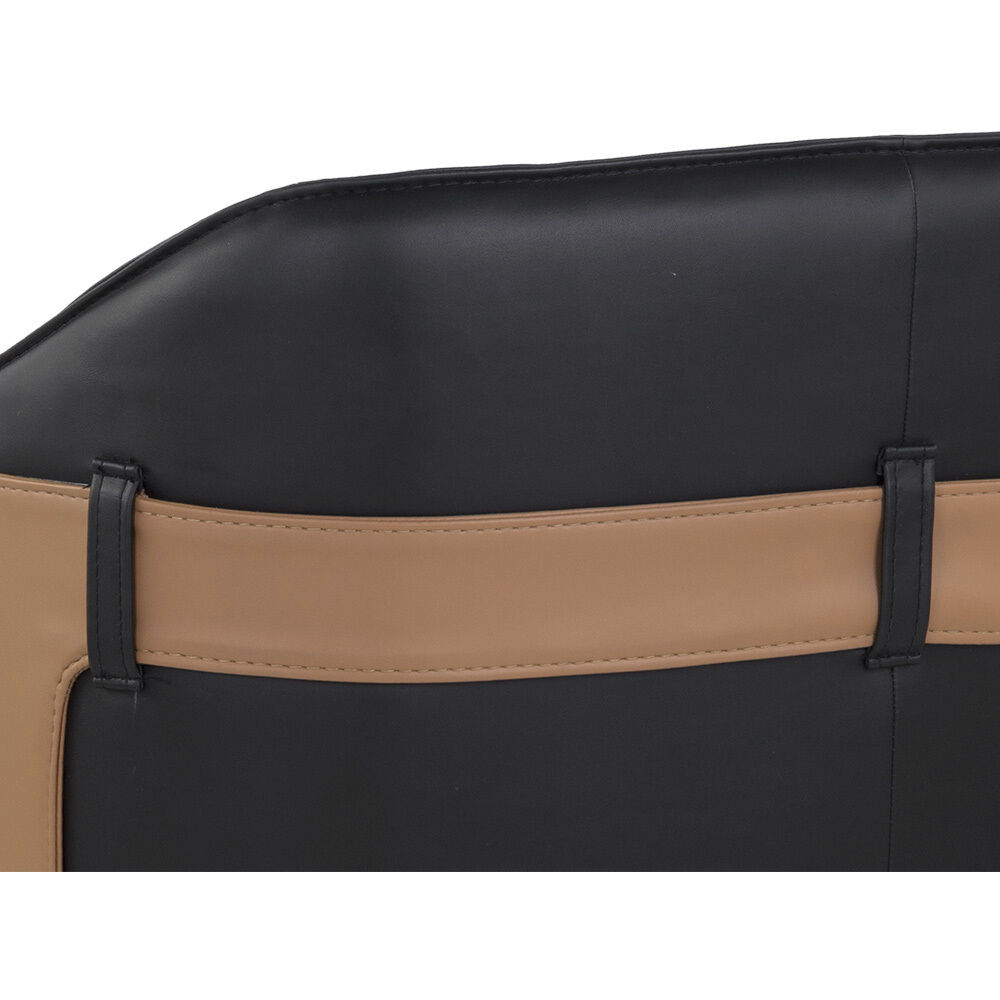 Carter Napa Black / Napa Cognac Dining Armchair